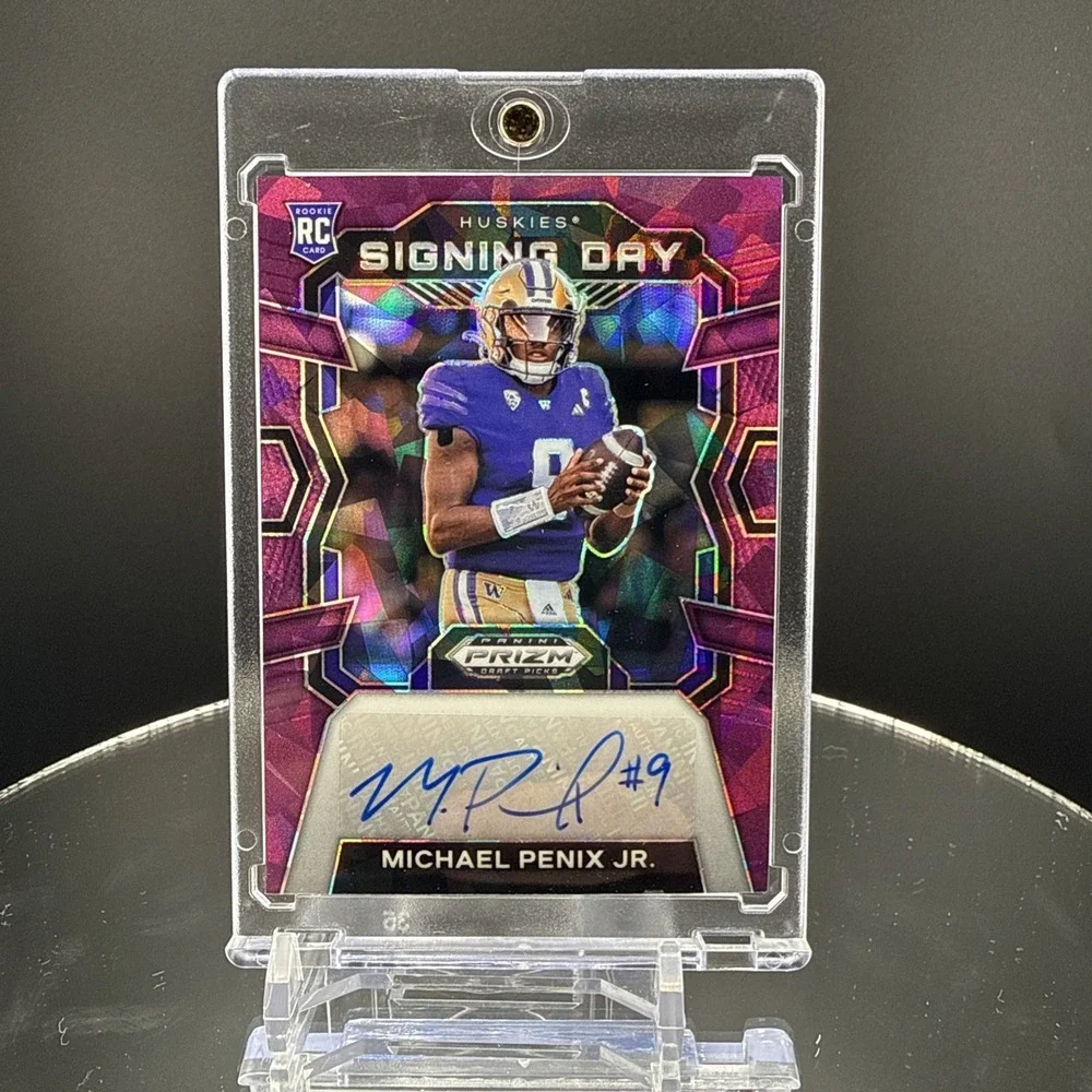 2024 Panini Prizm Draft Picks Signing Day Michael Penix Jr. Purple Ice RC 99/99